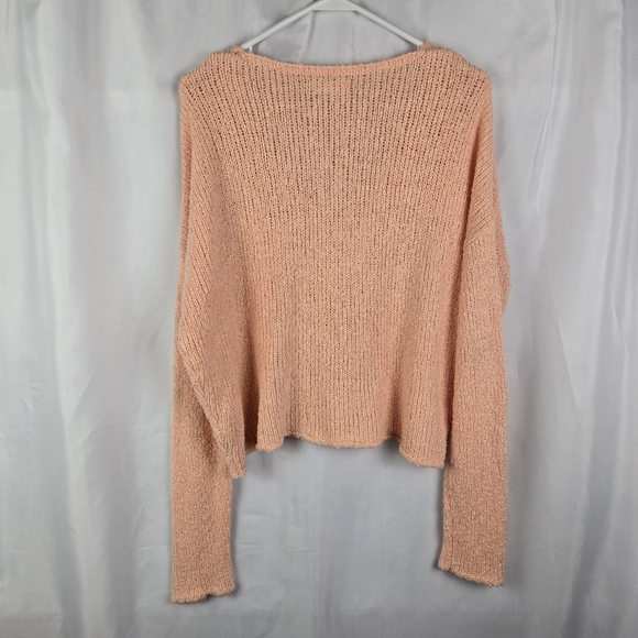 PacSun Teddy Bear V-Neck Open Knit Oversized Boxy Fuzzy Sweater Womens Medium - Picture 13 of 16